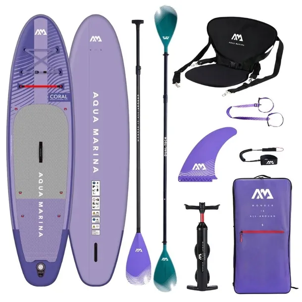 Deska pompowana SUP Aqua Marina Coral 10'2" allround zestaw kajakowy