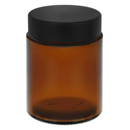 sloik-do-swiec-brazowy-150-ml-z-czarna-plastikowa-nakretka-sisano