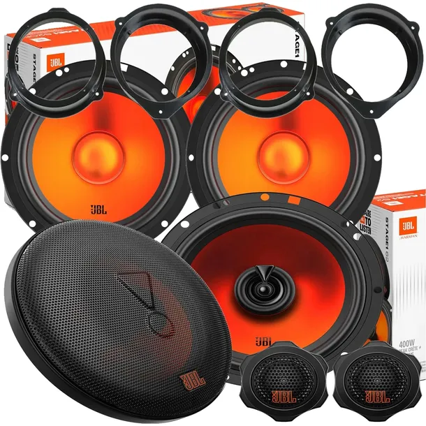JBL STAGE MOCNE GŁOŚNIKI AUDI A4 B6 B7 AVANT SEAT EXEO PRZÓD+TYŁ + SYKI