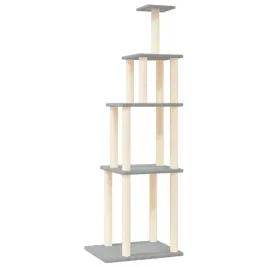 drapak-dla-kota-z-sizalowymi-slupkami-jasnoszary-183-cm