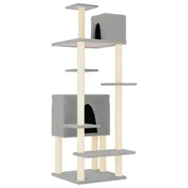 drapak-dla-kota-z-sizalowymi-slupkami-jasnoszary-154-cm