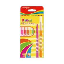 flamastry-szkolne-markery-keyroad-fiber-marker-kolory-neonowe-8-sztuk