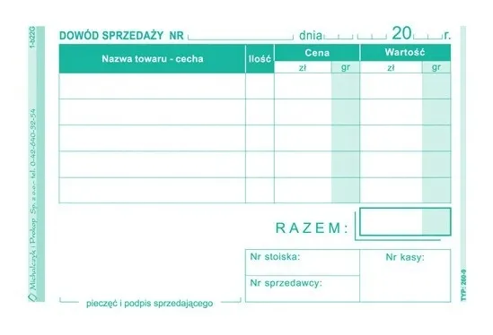 druk-dowod-sprzedazy-260-9-a7-paragon-stan-nowy