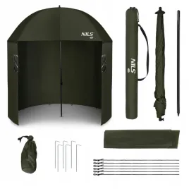 parasol-wedkarski-namiot-karpiowy-na-ryby-z-bokami-oslona-wodoodporny-nils