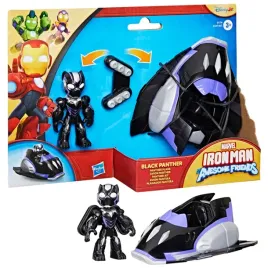 marvel-iron-man-awesome-friends-figurka-i-pojazd-czarna-pantera-hasbro