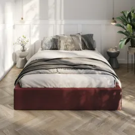 lozko-140x200-tapicerowane-z-pojemnikiem-stelaz-podwojne-welur-bordo