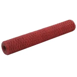 ogrodzenie-z-siatki-stal-i-pvc-25x1-m-czerwone