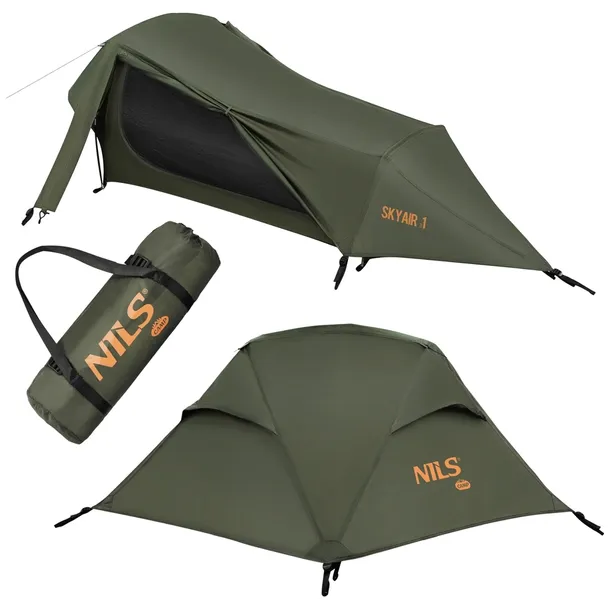 Namiot Kempingowy Turystyczny Na Biwak Ultralight Zielony + Moskitiera NILS