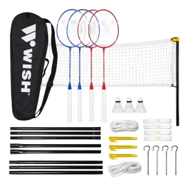 wish-zestaw-4-rakiet-do-badmintona-lotki-siatka