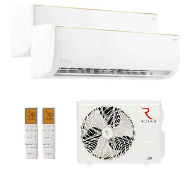 Rotenso Multisplit 2x Roni White wydajny do 60m2 do mieszkania WiFi 5,2KW