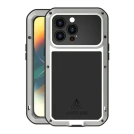 etui-do-iphone-14-pro-love-mei-metal-shockproof-dustproof-silver