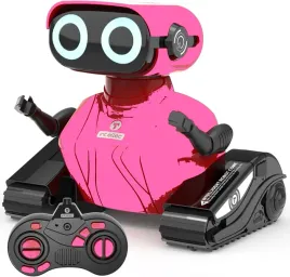 zabawka-rc-robot-zdalnie-sterowany-oswietlenie-led-grajacy-rozowy-12x13cm