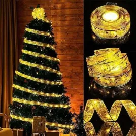 lampki-choinkowe-swiateczne-zlota-wstazka-zasilane-bateriami-5m-50led