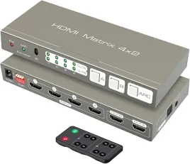 przelacznik-matrycowy-portta-4k-60hz-hdmi-matrix-4x2-z-toslink-l408