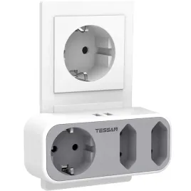 tessan-adapter-gniazda-5w1-z-usb-2x-euro-schuko-2xusb-24a-3600w-szary