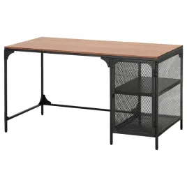 ikea-fjallbo-biurko-czarny-140x70-cm-metal-lite-drewno