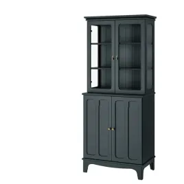 ikea-lommarp-szafka-z-drzwiami-szklanymi-86x199-cm-granatowozielona