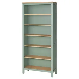 ikea-hemnes-regal-90x197-cm-szarozielony-bejca-jasnobrazowa