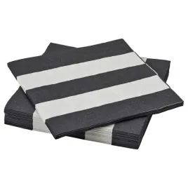 ikea-silvertetra-serwetki-w-paski-czarny-bialy-33x33-cm