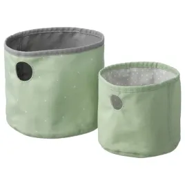 ikea-len-pudelko-2-szt-zielony-jasnoszary