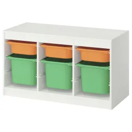 regal-ikea-z-pojemnikami-zielony-pomaranczowy