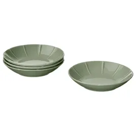 ikea-strimmig-talerz-gleboki-kamionka-szarozielony-23-cm
