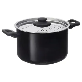 ikea-hemlagad-garnek-z-pokrywka-nieprzywierajacy-czarny-5-l