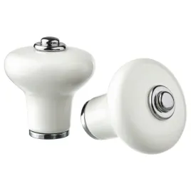 ikea-klingstorp-galka-kremowy-chrom-30-mm