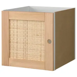ikea-kallax-wklad-z-drzwiami-33x33-cm-sosna-wyplatana-topola
