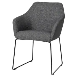 ikea-tossberg-krzeslo-czarny-metal-gunnared-ciemnoszary