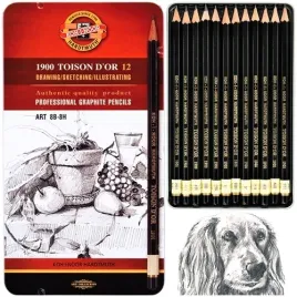 olowki-grafitowe-koh-i-noor-art-8b-8h-artystyczne-w-metalowym-etui-12-sztuk
