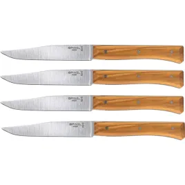 opinel-table-knives-facette-set-of-4-olive-wood