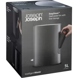 joseph-joseph-easystore-5-liter-kosz-pedalowy-matowo-czarny