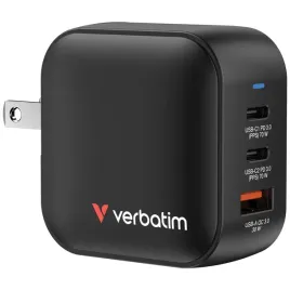 verbatim-mini-gan-charger-70w-2xusb-c-pd-1xusb-a-qc-3-0-32229