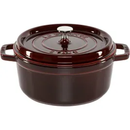 staub-la-cocotte-24cm-rund-grenadine-gusseisen