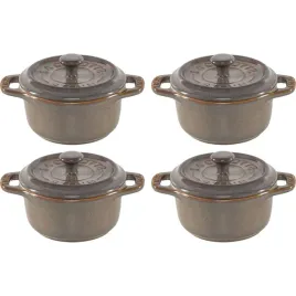 staub-mini-cocotte-set-4-tlg-rund-keramik-antik-grau