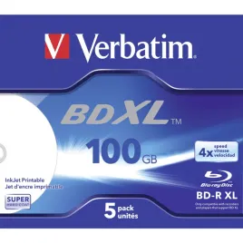 1x5-verbatim-bd-r-blu-ray-100gb-4x-speed-wide-printable-jc