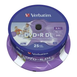 1x25-verbatim-dvd-r-double-layer-8x-speed-printable-85gb