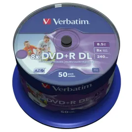 1x50-verbatim-dvd-r-double-layer-8x-speed-85gb-wide-printable