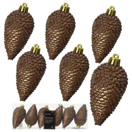 bombki-swiateczne-szyszki-plastikowe-brazowe-z-brokatem-8cm-6-sztuk