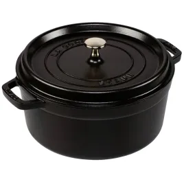 staub-la-cocotte-26cm-okragly-czarny-garnek-zeliwny