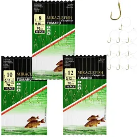 3x-haczyki-z-przyponem-30szt-haczyk-8-10-12-tomaru-70cm-lin-karas-splawik