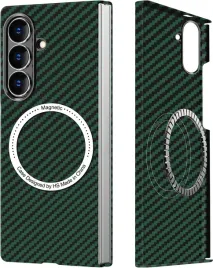 memumi-etui-magsafe-do-samsung-galaxy-z-fold-6-ramka-zielone-karbonowe