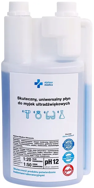 Koncentrat płyn do myjki ultradźwiękowej dezynfekcji Alpinus Ultrasonic 1L