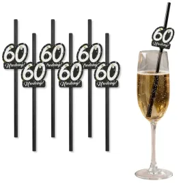 slomki-60-urodziny-glamour-birthday-czarny-6-szt