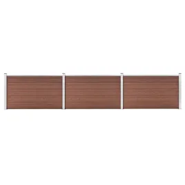 zestaw-paneli-ogrodzeniowych-wpc-brazowy-526-x-106-cm-19-desek-4-slupki