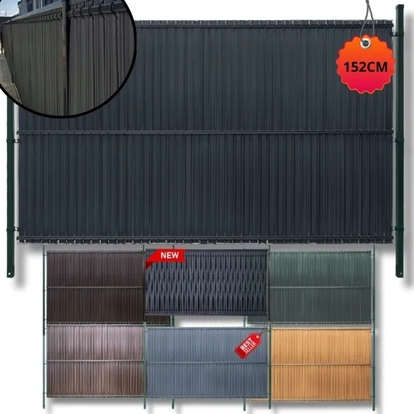 ANTRACYTOWA OSŁONA NA PŁOT LISTWY NA OGRODZENIE PANELE LAMELE 152X250CM