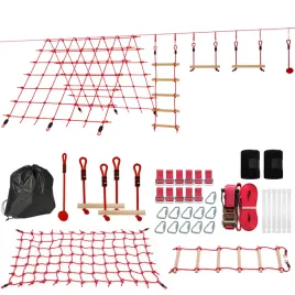 ninja-slackline-set-dla-dzieci-3-6-lat-z-kletternetz-100-kg-kolor-zielony