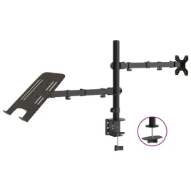 regulowany-stojak-na-monitor-z-uchwytem-na-laptop-czarny-stal-vesa-75x75