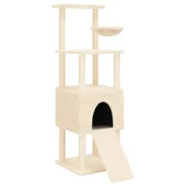 drapak-dla-kota-z-sizalowymi-slupkami-kremowy-153-cm